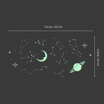 Hold és csillagok - Foszforeszkáló matrica